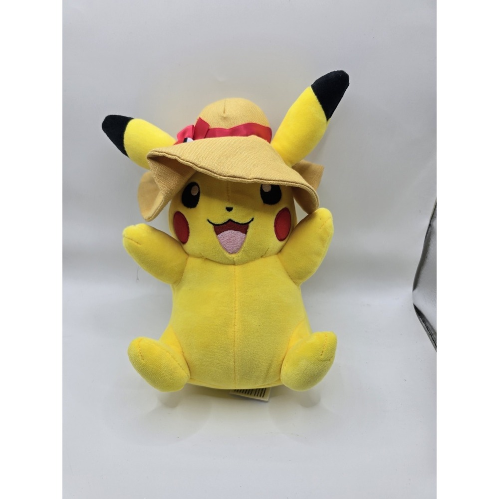 Pokemon 8" Pikachu Summer Hat With PokéBall Plush Licensed Authentic (2022)